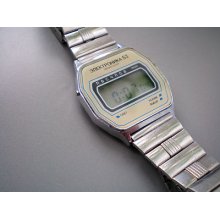 Elektronika 53 White Vintage Russian Digital Mens Watch Bracelet