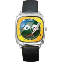 Emoticons Unisex Silver-Tone Square Metal Watch 03