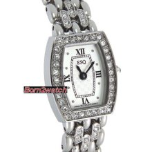 Esq By Movado Women Swiss Made 44 Swarovski Stones Stainless Steel 07101365