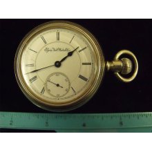 Estate Antique Elgin National Pocket Watch Lever Set Running B W Raymond Nice