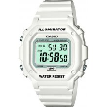 F-108WHC-7BEF Casio Mens White Chronograph Watch