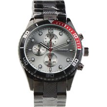 Fashion Auto Quartz Tungsten Steel Wrist Watch White Dial