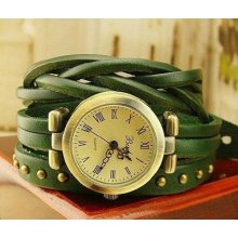 Fashion Classic Strap Roma Number Dial Quartz Elegant Leather Women 6color Watch