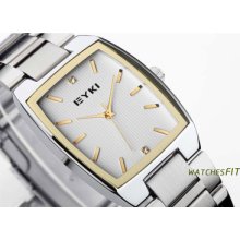 Fashion Couple Gift Eyki Classic Square Analog Women S/steel Quartz Wrist Watch