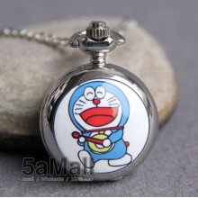 Fashion Enamel Quartz Pocket Watch Necklace Cute A Dream Cat Pendant Gift Cb3022