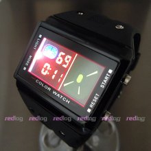 Fashion Hours Date Alarm Led Men Rubber Unisex Wrist Watch W042