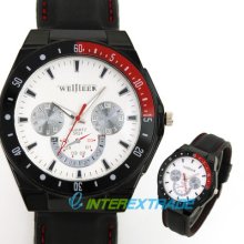 Fashion Men Boy Silicone Rubber Band Outdoor Sport Tee Quartz Wrist Analog Watch