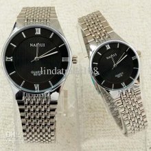 Fashion Steel Belt Ultra-thin Sports Lovers Watch Quartz Watch Gift