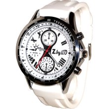 Fashion Stylish Mens Sport White Silicone Band Quartz Wrist Watch M0057a