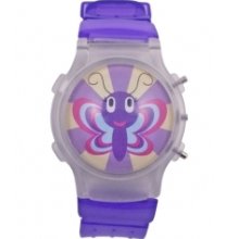 Flip Top Light Up Watch - Butterfly