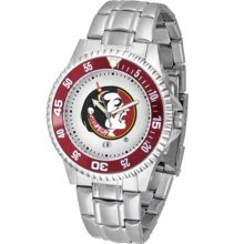 Florida State Seminoles FSU Mens Steel Bandwrist Watch