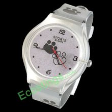 Footprint Plastic Water Resistant Sports Quartz Watch