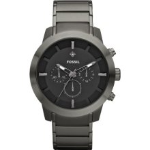 Fossil Dress Chronograph Stainless Steel Watch - Gunmetal - FS4680