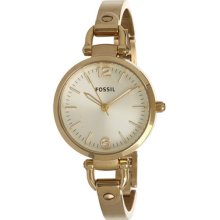 Fossil Georgia Gold Slim Stainless Steel Bracelet Ladies Watch Es3084