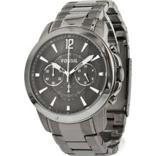 Fossil Grant Chronograph Gunmetal Ion-plated Mens Watch Fs4584