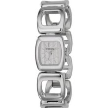 Fossil Ladies Es2273 Silver Dial Silver Dress Watch