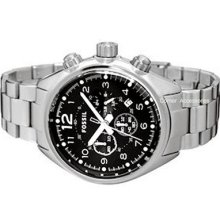 Fossil Men Ch2800 Silver Band Black Dial Chrono Watch