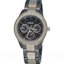 Fossil Stella Es2955 | Metal Bracelet | Brown Dial | Day & Date | 50m |