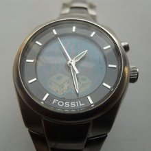 Fossil Woman's Watch With Flame Dial.model Number Is Jr-8261