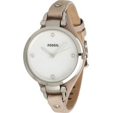 Fossil Women's Georgia ES3150 Beige Calf Skin Quartz Watch with G ...