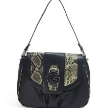 G by GUESS Hazle Flap-Closure Bag, BLACK