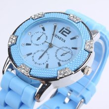 Geneva Silicone Wrist Gel Men's Women Unisex Jelly Candy Quartz Wrist Watch