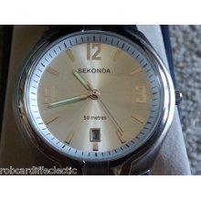 Gents Sekonda Quartz Stainless Steel Date Wristwatch