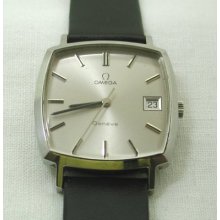 Gents Vintage Stainless Steel Omega Geneve Wristwatch Original Box