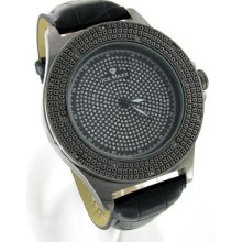 Genuine 12 Diamond Ice Maxx Hip Hop Watch Black Finish