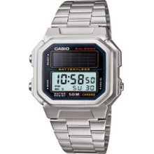 Genuine Casio Watch Solar Powered Stopwatch 5 Alarms AL-190WD-1A Stainless Steel