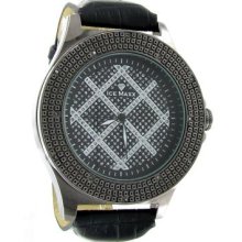 Genuine Diamond Ice Maxx Men's Hip Hop Bling Watch Im31