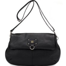 Genuine-Leather Cross Bag Black - One Size