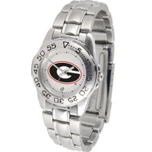 Georgia Bulldogs UGA Womens Steel Sports Watch