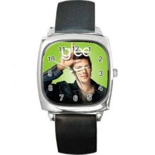 Glee Unisex Silver-Tone Square Metal Watch 14