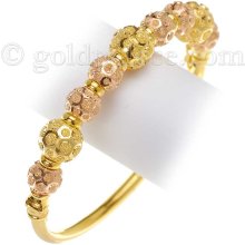 Gold Bangle/bracelet 22K Rose Finish Size 2-4/16th Inches