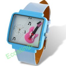 Good Jewelry Blue Girls Leather Quartz Watch Dial