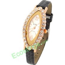 Good Jewelry Women Quartz Wrist Watches Exquisite Rose Golden Face Strap