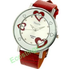 Good Sweet Heart Pattern Girls' Quartz Wrist Watch