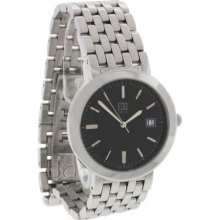 Gorgeous Authentic Movado Esq Esquire Stainless Steel Mens Watch Model E5197