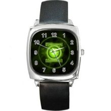 Green Lantern Unisex Silver-Tone Square Metal Watch 06