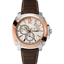 Guess Collection Gc Brown Strap Chronograph Watch X78005g1s ,black Gc Box