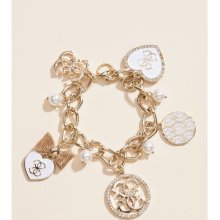 GUESS Heart Charm Bracelet, GOLD