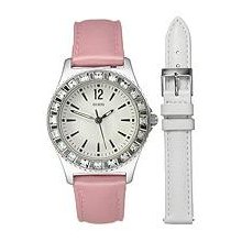 Guess Interchangeable Leather Straps Box Set Ladies Watch U95176l1