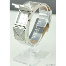 Guess Ladies Watch Silver Grey Leather W12115l1