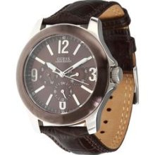 Guess Scope Brown Leather Men's Watch U10610G2