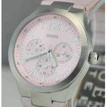 Guess Watch Ladies Leather Pink