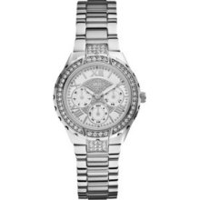 Guess Women Multifunction Silver Dial Silver Band Watch U0111l1