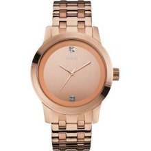 Guess Women Rose Gold Stainless-steel Bracelet Rose Gold Dial Watch U0103g2