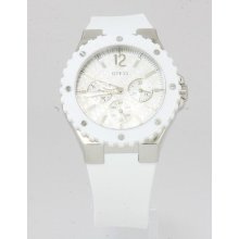 Guess Women's Sport U10657l1 White Analog Watch