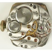 Hamilton 978a Mechanical - Complete Movement - Sold 4 Parts / Repair